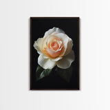 A white Rose Canvas Print, Floral Print, Floral Decor, Flower Painting, Rose Wall Art, Rose Painting, Cute Preppy Home Decor, French Country Art