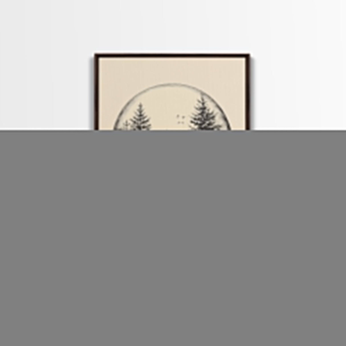 Sketch of a Christmas Snow Globe Canvas Print - Framed Canvas - Minimalist Christmas Art - Boho Christmas Art - Rustic Christmas Art