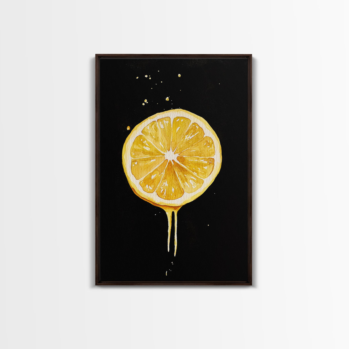 Lemons Oil Painting Print, Vintage Still Life of a Lemon, Antique Fruit Art Print, Still Life Wall Art, Lemon Painting, Framed Canvas Print