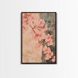 Skaura Tree Canvas Wall Art, Sakura Cherry Blossoms Canvas Print Ready To Hang, Japanese Style Art, Cherry Blossom Painting