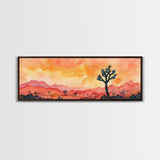 California Desert at Sunset, Death Valley Wall Art, Joshua Tree California Home Decor, California Art, Panoramic Extra Wide Art