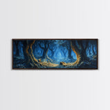 Tunnel of Trees Through a Fantasy Forest, Framed Canvas Print, Fantasy Wall Art, Mythical Fantasy Art, Autumn Fantasy Art, Surreal Fantasy Art