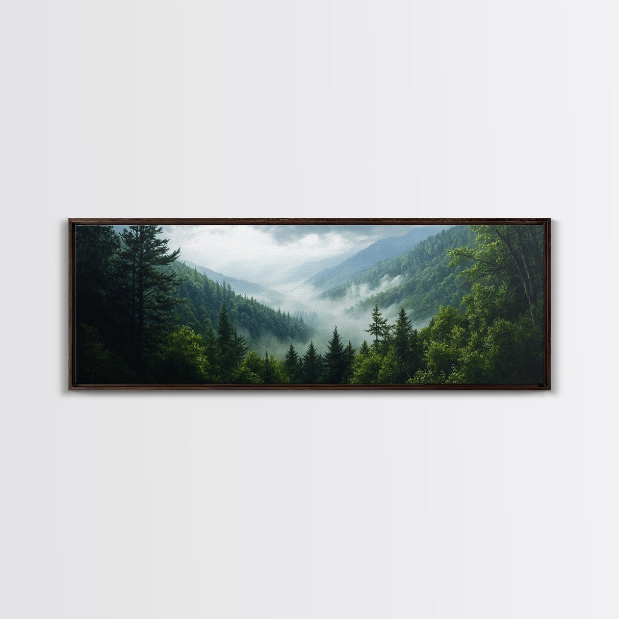 Emerald Green Mountain Landscape Wall Art Canvas Blue Ridge Mountains Print Extra Large Wall Art For Living Room Above Sofa