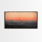 Sunrise Over The Smoky Mountains Framed Canvas Print