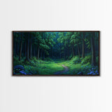 Large Framed Vintage Style Landscape Painting Print | Fantasy Wall Art | Fantasy Painting | Forest Painting | Landscape Wall Art