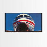 Oil Painting Print of a Jet, Framed Canvas Print, Airplane Wall Art, Airliner Painting