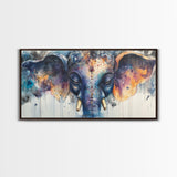 Ganesh Wall Art - Framed Canvas Print - Indian Wall Art - Ready To Hang - Hindu Wall Art - Hindu Painting - Ganesh Painting