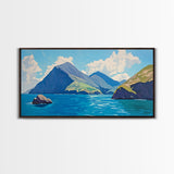 Hawaii Landscape Painting Print, Hawaii Wall Art, Ready To Hang, Hawaii Painting, Vacation Gift, Travel Gift