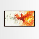 The Phoenix - Watercolor Painting Canvas Print - Phoenix Wall Art