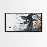 Wabi Sabi Witch - Framed Canvas Print - Eclectic Home Decor - Witchy Wall Art