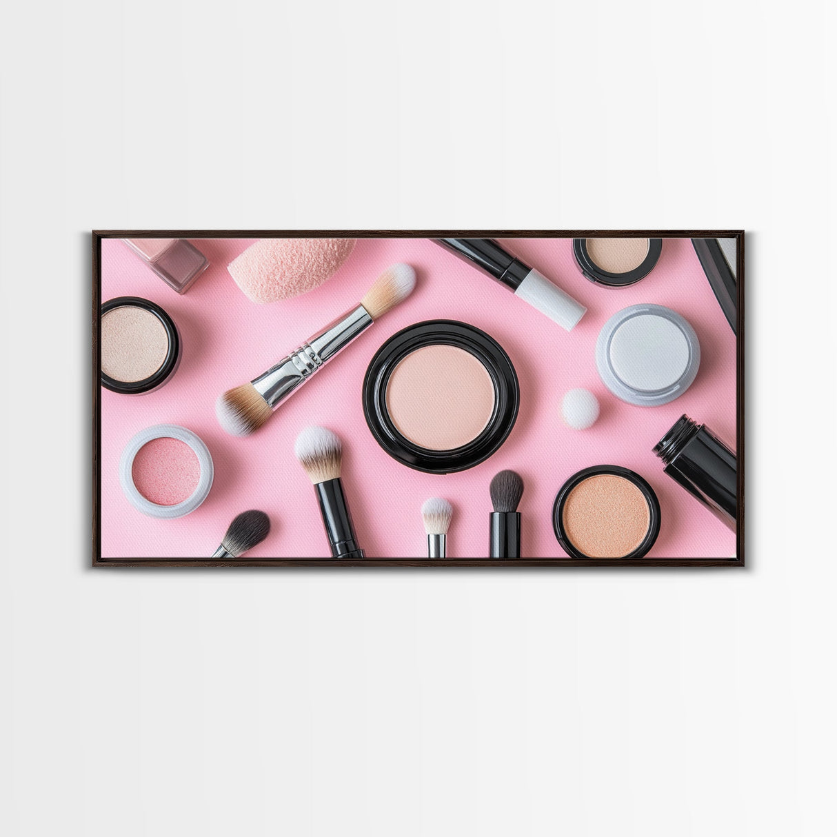 Retro Preppy Makeup Canvas Print, Makeup Art, Makeup Painting, Dorm Room Wall Art