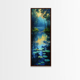 Serene Lake Reflection Framed Canvas Print, Coastal Landscape Art, Lake Tahoe Art, Above Bed Wall Art, Rustic Decor Gift Idea Christmas