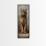 Majestic Tiger Painting Framed Canvas Print, Animal Wall Art, Rustic Decor Above Sofa Art, Bedroom Art Living Room Art Christmas