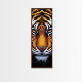 Fierce Tiger Face Framed Canvas Print, Bold Animal Wall Art, Wildlife Decor Above Couch Art, Statement Piece Christmas