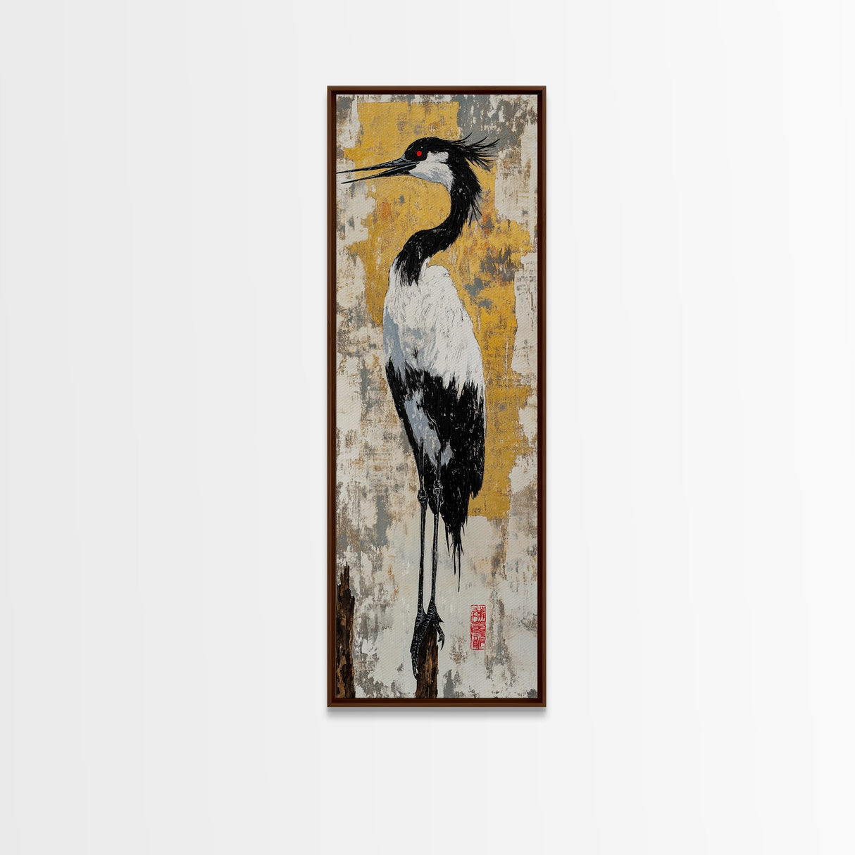 Wild Wolf Canvas Print Rustic Wall Art Tall Skinny Art for Bedroom Farmhouse Decor Animal Art Living Room Wall Art Gift Idea