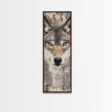 Canvas Print of Wolf Eyes Close-Up, Moody Art, Above Couch Art, Rustic Wall Art, Therapy Art, Wildlife Inspired