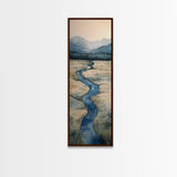 Framed Canvas Print Nature-Inspired Marsh Painting Landscape Painting Wabi Sabi Art Guest Room Art Rustic Decor Perfect Above Sofa Accent
