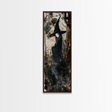 Enchanting Witch in Red Accents Painting - Framed Canvas Print for Gothic Wall Art, Witchy Decor, Halloween Gothic Art, Unique Wall Decor
