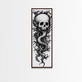 Cosmic Horror Wall Art Framed Canvas Print, Skull Art, Skull Painting Print, Skull Wall Art, Halloween Decor