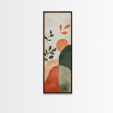 Canvas Print of Abstract Minimalist Art with Sage Green Wall Art, Orange Accents, Boho Decor, Southwest Wall Art, Above Couch Art, Living Room Art