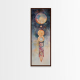 Sacred Geometry Art, Mystic Canvas Print, Sacred Geometry Art, Vertical Wall Art For Bedroom And Living Room Decor