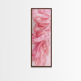 Flowing Pink Fabric Framed Canvas Print Pink Abstract Art Feminine Minimalist Decor Light Pink Wall Art Bedroom Living Room Aesthetic