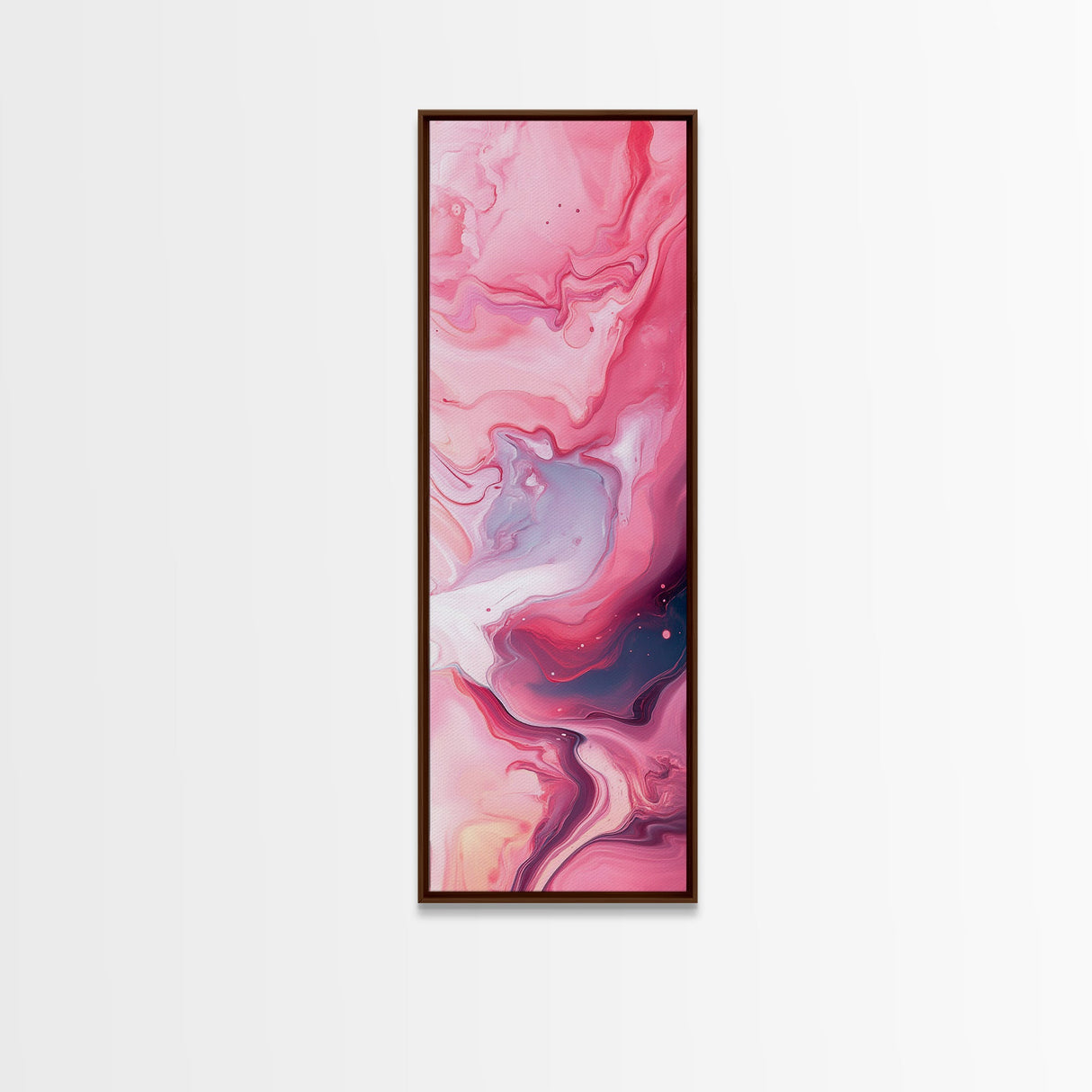 Pink Marble Abstract Framed Canvas Print Modern Light Pink Wall Art Moody Therapy Dorm Decor or Yoga Art