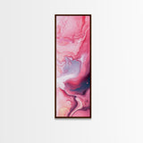 Pink Marble Abstract Framed Canvas Print Modern Light Pink Wall Art Moody Therapy Dorm Decor or Yoga Art