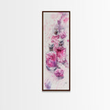 Perfume Bottles Canvas Print - Elegant Pink Abstract Art, Feminine Glass Bottles Artwork, Gift Idea for Her, Bedroom Wall Decor