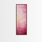 Light Pink Abstract Starry Night Framed Canvas Print Whimsical Bedroom Art Moody Wall Art Vertical Living Room Decor Gift Idea
