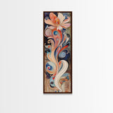 Canvas Print Art Nouveau Print Botanical Prints Floral Style Vertical Wall Art Chinoiserie Wall Art Rustic Decor Christmas Gift Idea