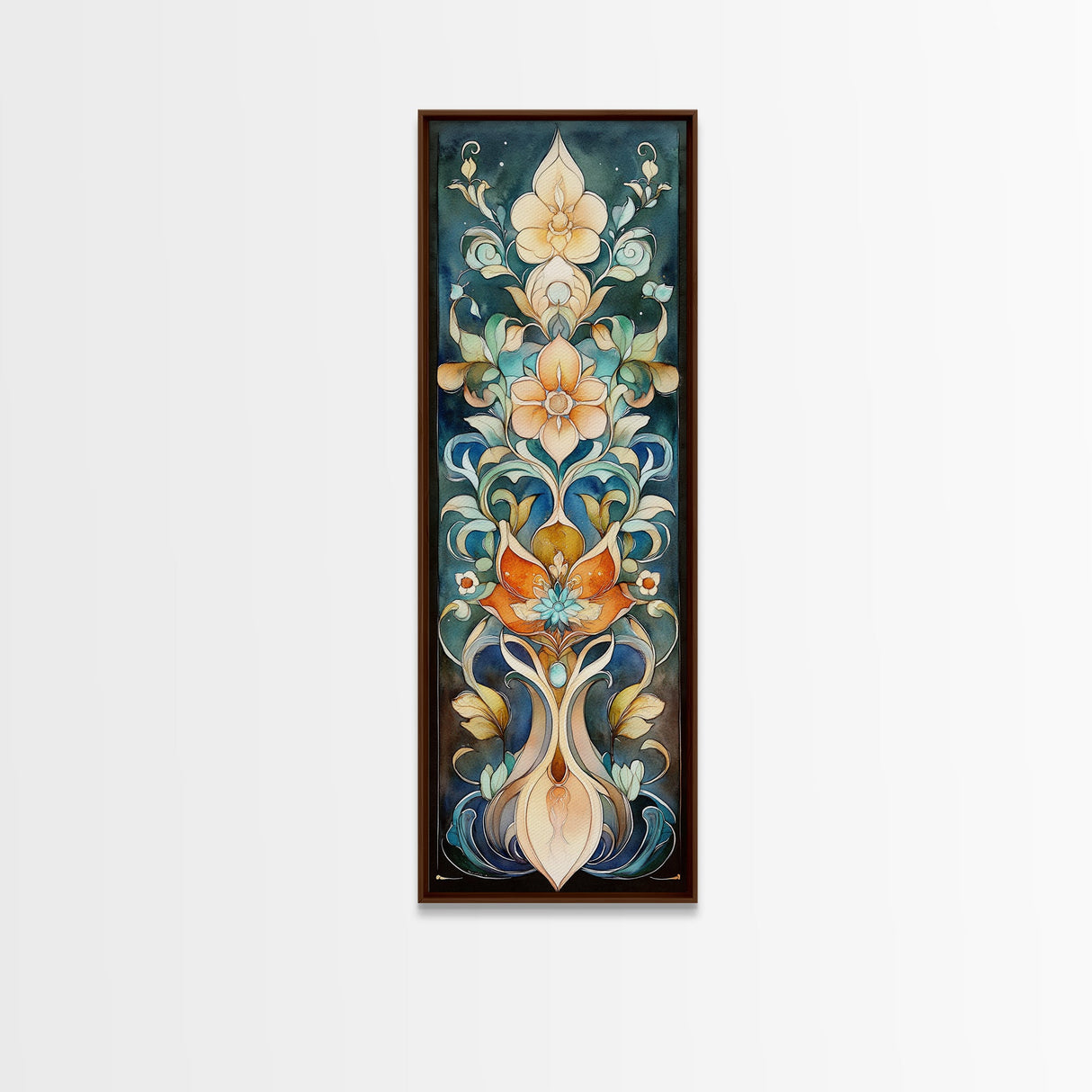 Canvas Print Moroccan Wall Art Botanical Prints Chinoiserie Wall Art Floral Rustic Decor Tall Narrow Wall Art Bedroom Art Christmas Gift