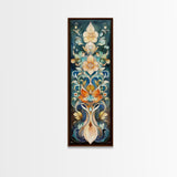 Canvas Print Moroccan Wall Art Botanical Prints Chinoiserie Wall Art Floral Rustic Decor Tall Narrow Wall Art Bedroom Art Christmas Gift