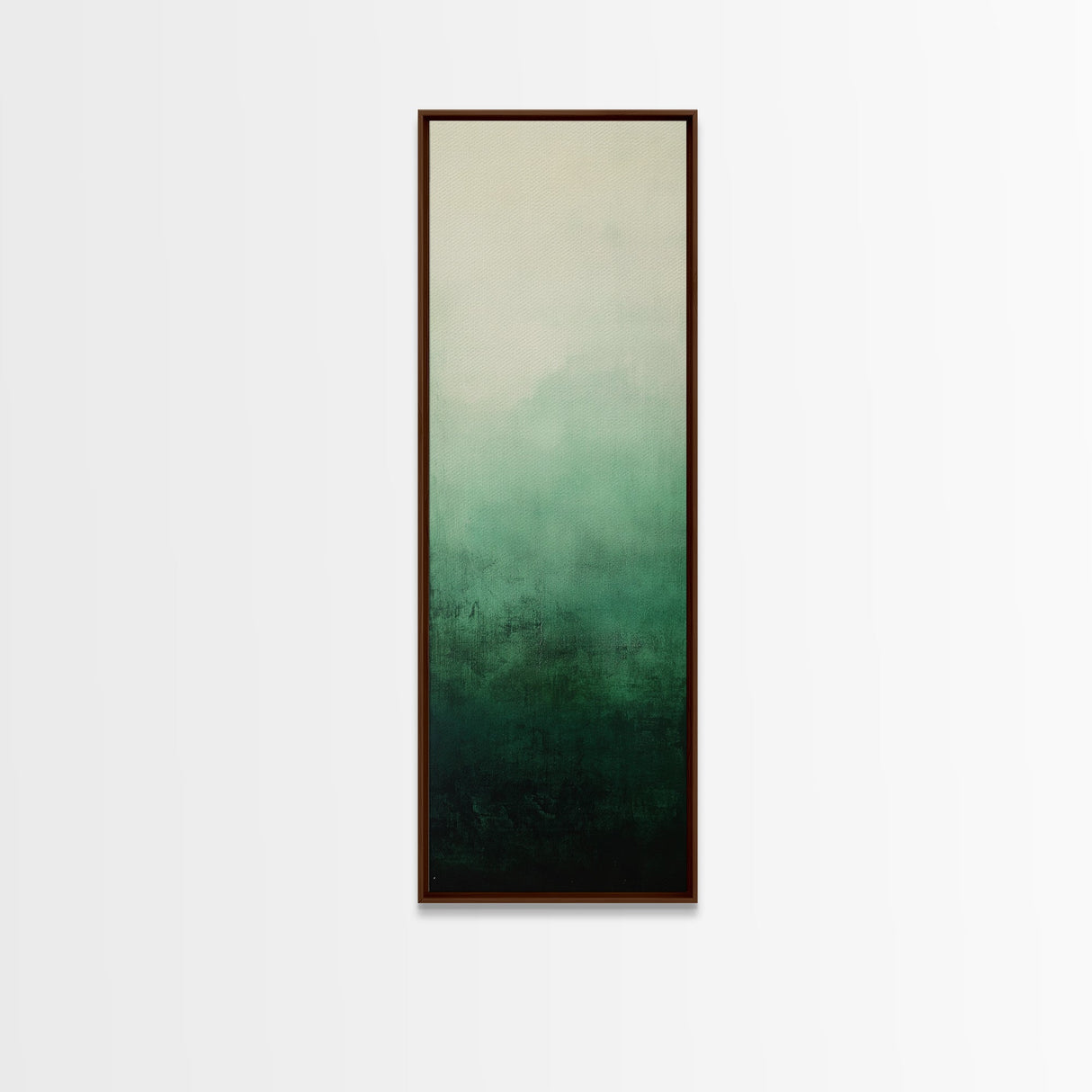 Sage Green Ombre Framed Canvas Print Minimalist Abstract Art Vertical Wall Decor Modern Green Wall Art Bedroom Accent Piece