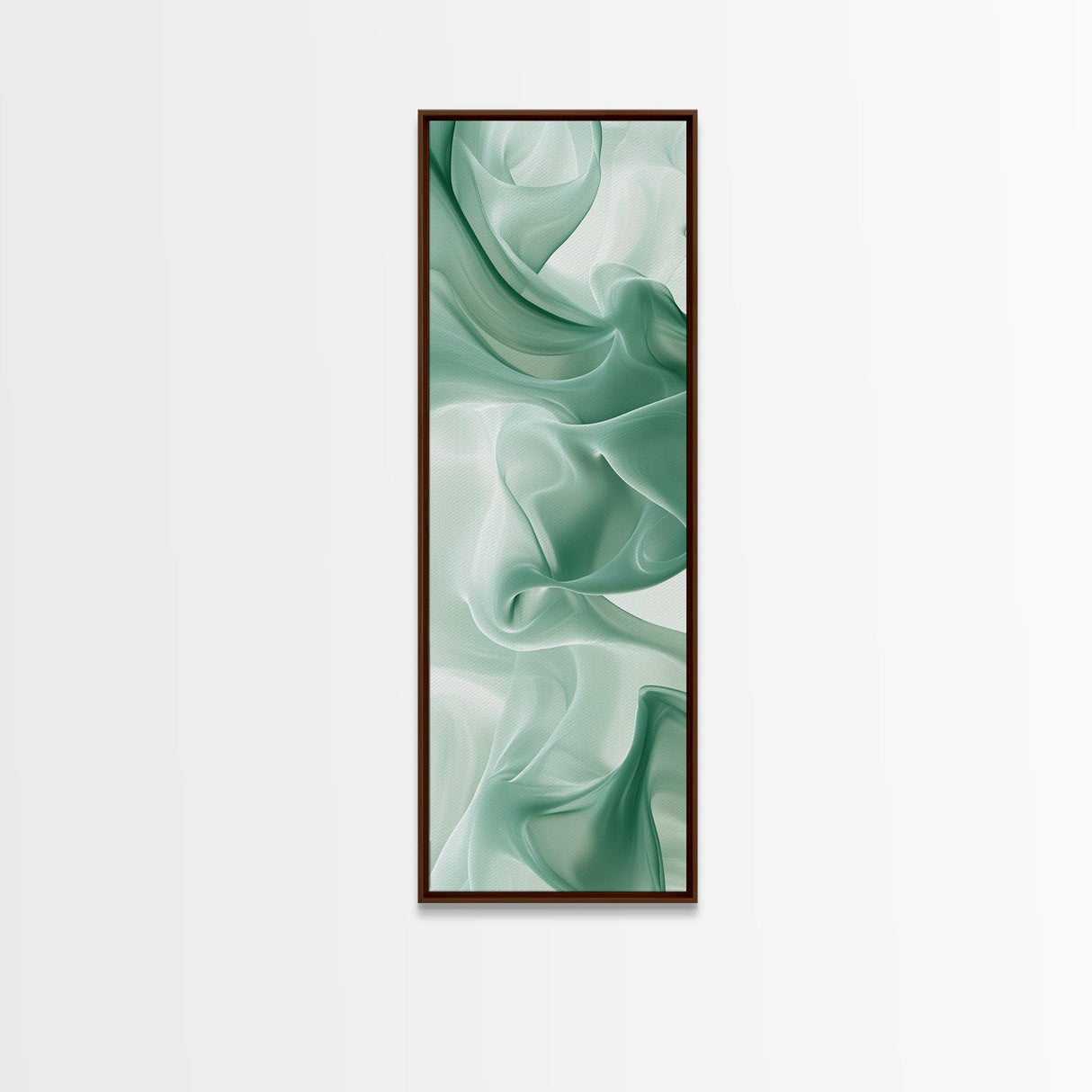 Abstract Green Canvas Print, Botanical Wall Art, Whimsical Minimalist Sage Artwork, Moody Decor for Bedroom or Guest Room, Gift Idea