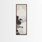 Tranquil Coastal Rocks Canvas Print Nautical Wall Art Minimalist Art Seascape Art Bedroom or Living Room Rustic Coastal Decor Piece