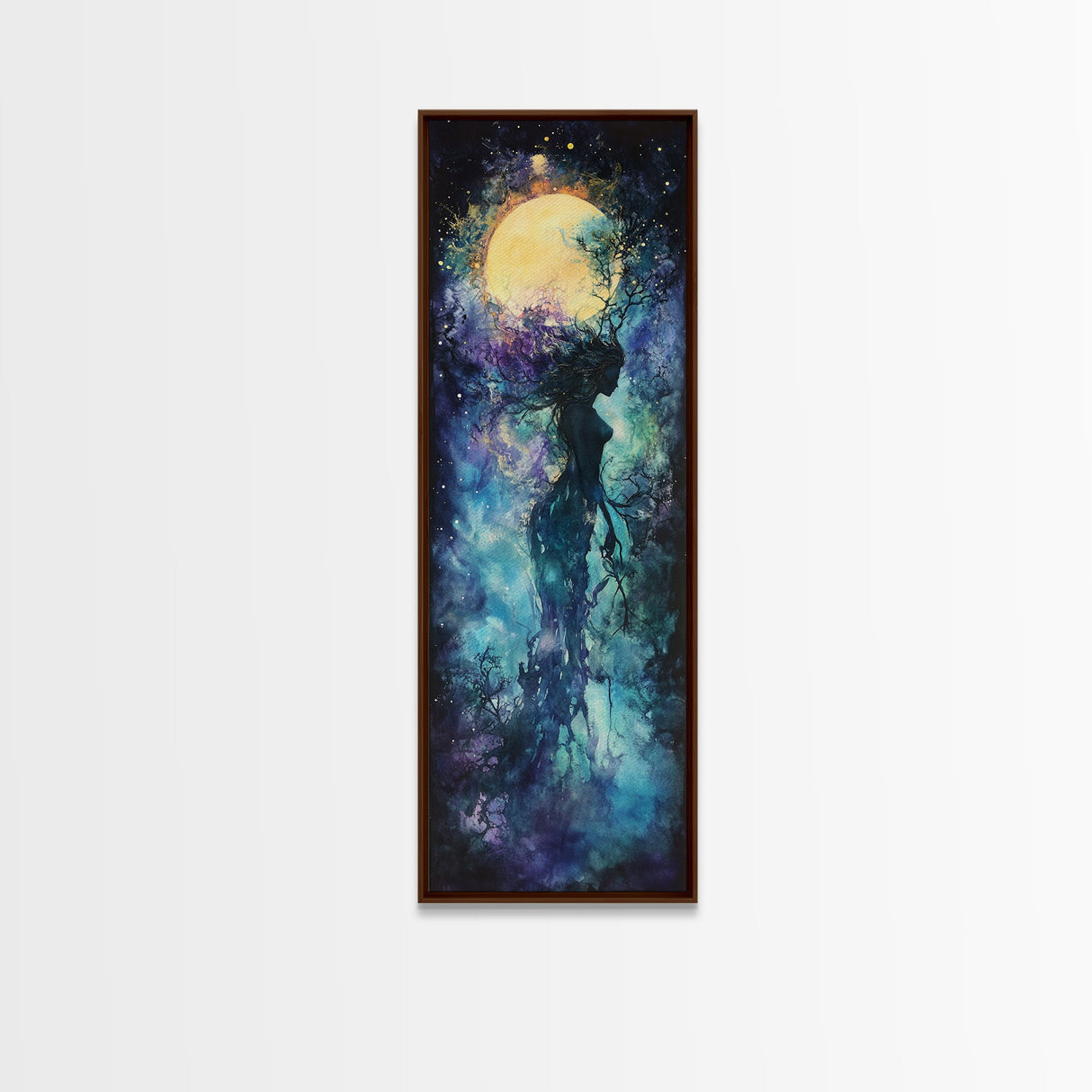 Solar Ritual Canvas Print Featuring Goddess Art Print, Phoenix Metal Inspired Abstract Sacred Geometry Art Perfect Bedroom Decor