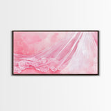 Wedding Veil Pink Abstract Art Canvas Print, Light Pink Wabi Sabi Art Wall Decor, Romantic Bedroom Art Unique Gift Idea