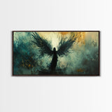Abstract Angel Canvas Print Featuring Moody Art and Dark Angels Wall Art Stunning Vertical Art for Rustic or Minimalist Decor