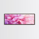 Pink Abstract Wave Canvas Print Bedroom Wall Art Horizontal Light Pink Wall Art Feminine Decor Minimalist Above Sofa Framed Art