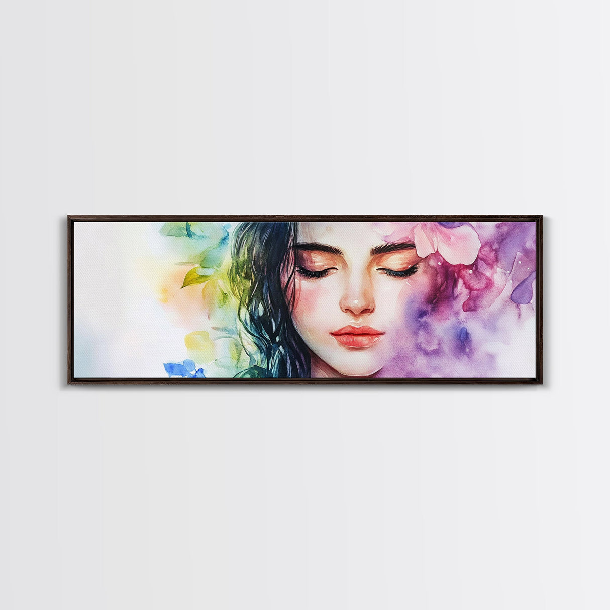 Whimsical Botanical Art Framed Canvas Print - Vibrant Cherry Blossom Painting, Fall Bedroom Decor, Boho Wall Art, Gift Idea For Her
