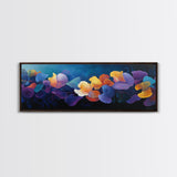 Botanical Canvas Print Floral Nature Art Extra Wide Pastel Decor Minimalist Horizontal Boho Bedroom Wall Art Above Couch Design
