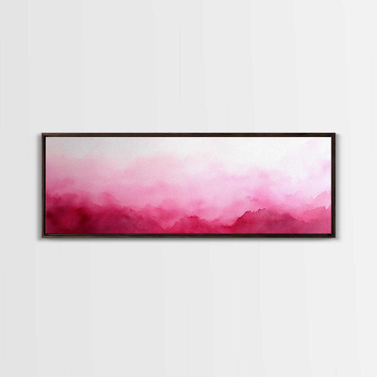 Soft Gradient Canvas Print Horizontal Light Pink Wall Art Minimalist Boho Bedroom Rustic Farmhouse Decor Above Bed Pastel Design