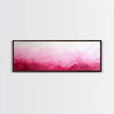 Soft Gradient Canvas Print Horizontal Light Pink Wall Art Minimalist Boho Bedroom Rustic Farmhouse Decor Above Bed Pastel Design