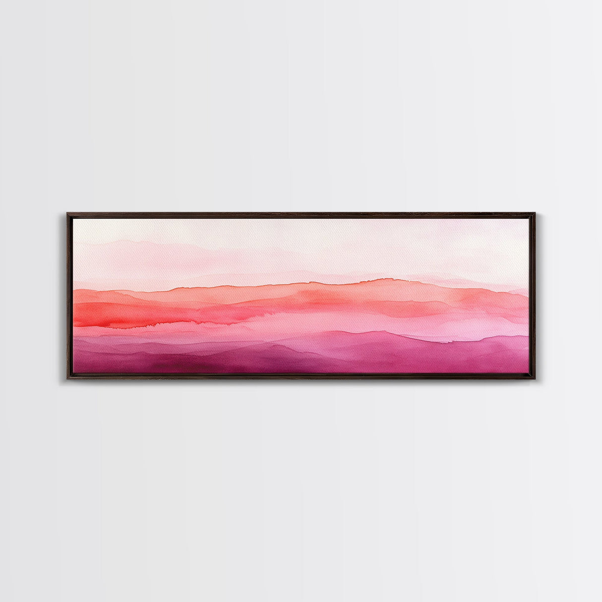 Horizontal Canvas Print Abstract Pink Landscape Extra Wide Moody Art Minimalist Wabi Sabi Bedroom Wall Decor Living Room Pastel