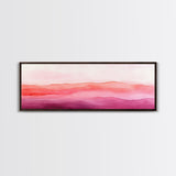 Horizontal Canvas Print Abstract Pink Landscape Extra Wide Moody Art Minimalist Wabi Sabi Bedroom Wall Decor Living Room Pastel