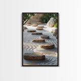 Zen Garden Path Canvas Print Minimalist Zen Wall Art Wabi Sabi Decor Zen Inspired Artwork Rustic Decor Above Bed Wall Art