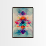 Sacred Geometry Art Framed Canvas Print Sacred Patterns Wall Decor Moody Abstract Geometric Wall Art Living Room Zen Artwork Gift