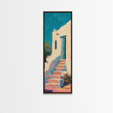 Mediterranean, Rustic, Canvas Print, coastal landscape art, farmhouse art, above couch art, wabi sabi art, southwest wall art,gift idea