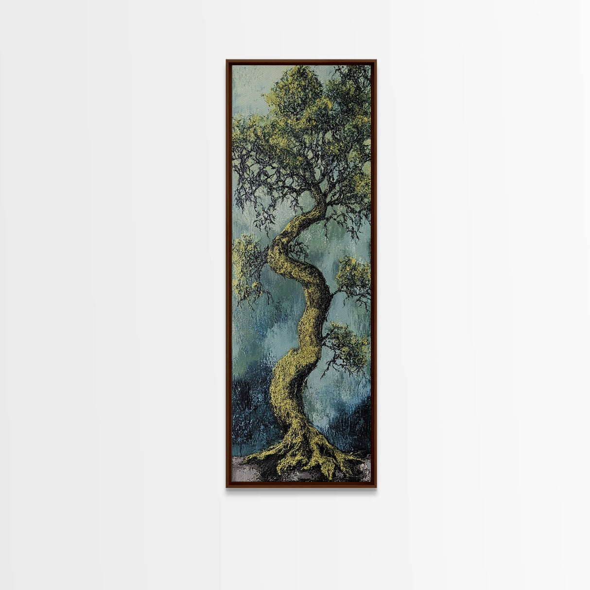 Oak Tree Art, Canvas Print, moody art, botanical prints, farmhouse art, vertical wall art, rustic art, extra wide art, above bed wall art